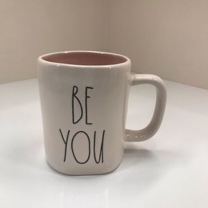 Rae Dunn BE YOU mug with pink